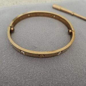 Rose Gold Bracelet with Screw Design